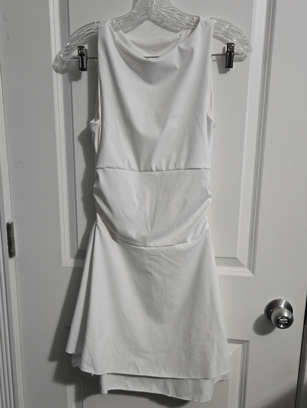 Sleeveless White Athletic  Mini Dress